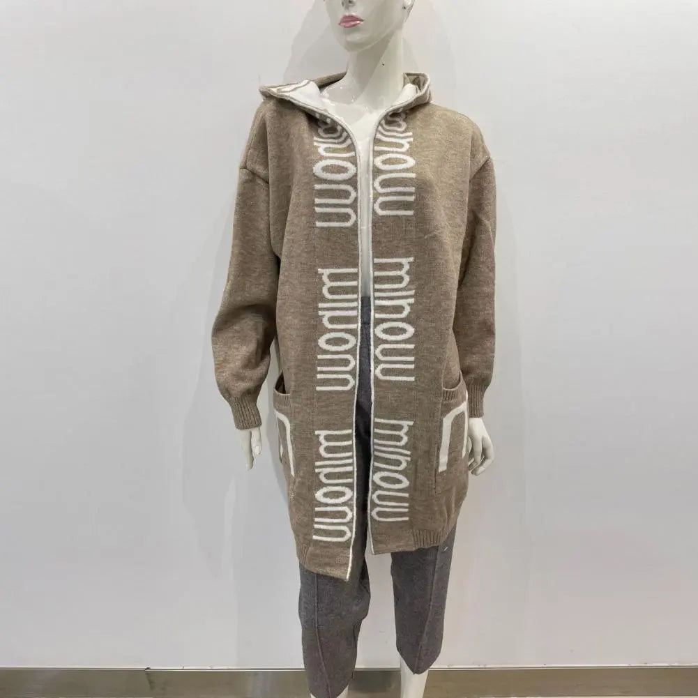 Sweater Coat Chic Cold Resistant Loose Fit Streetwear Sweater Cardigan Sweater Coat