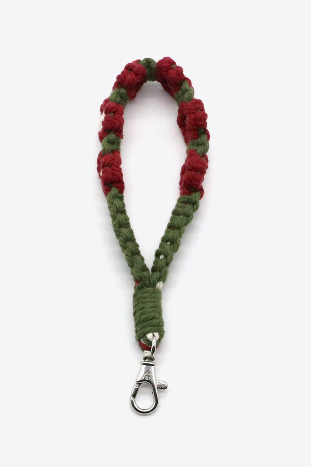 Trendsi Cupid Beauty Supplies Wine / One Size Keychains 4-Pack Hand-Woven Flower Macrame Wristlet Keychain, Color Varies