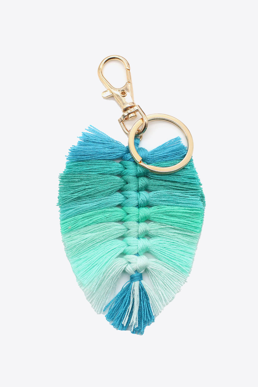 Trendsi Cupid Beauty Supplies Blue/Green / One Size Keychains Assorted 4-Pack Leaf Shape Fringe Keychain