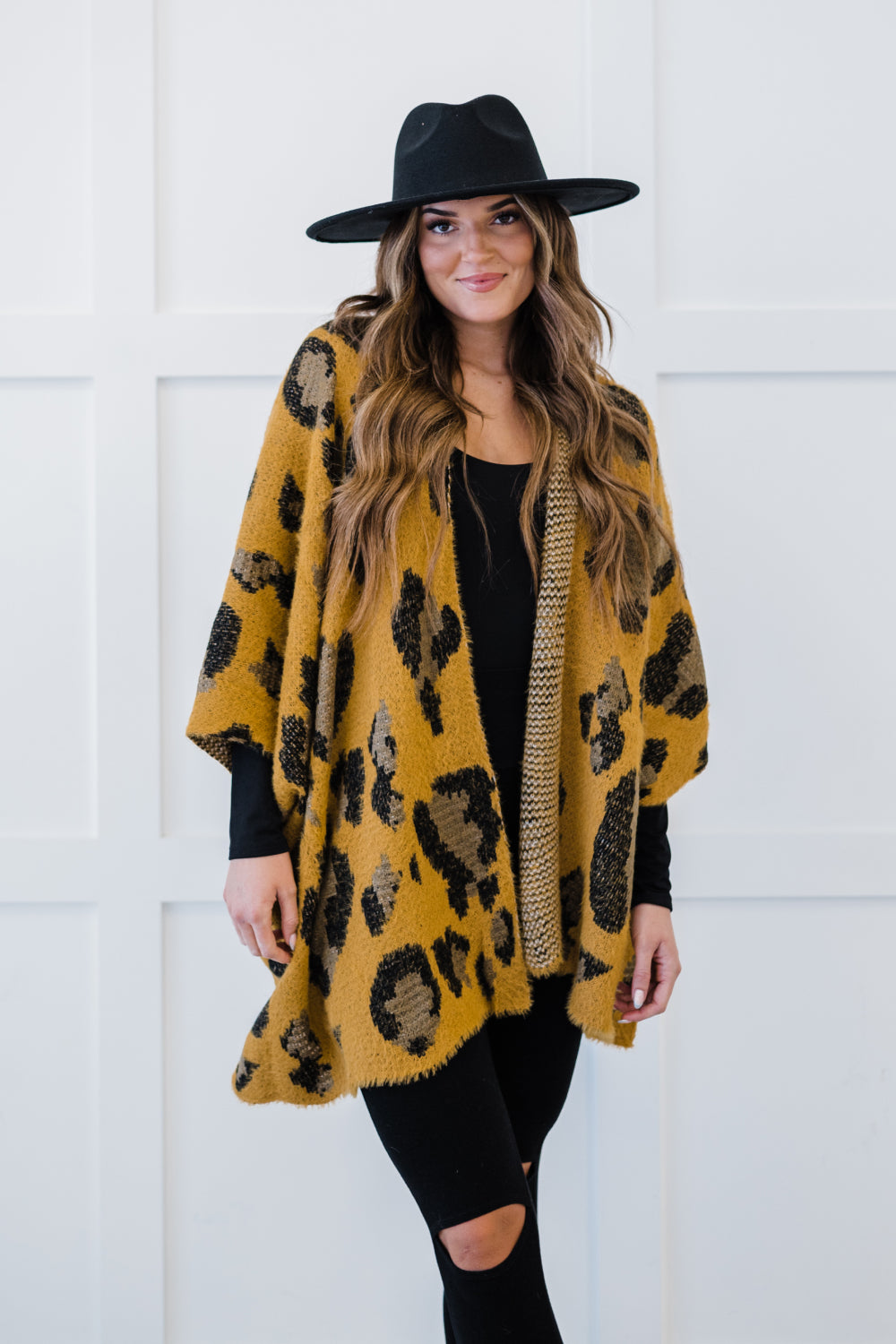 Justin Taylor Leopard Print Handkerchief Hem Cardigan - Cupid Beauty Supplies