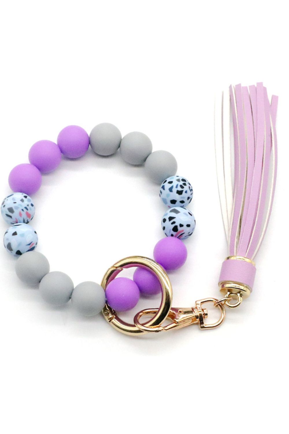 Trendsi Cupid Beauty Supplies Keychains Assorted 2-Pack Multicolored Beaded Tassel Keychain