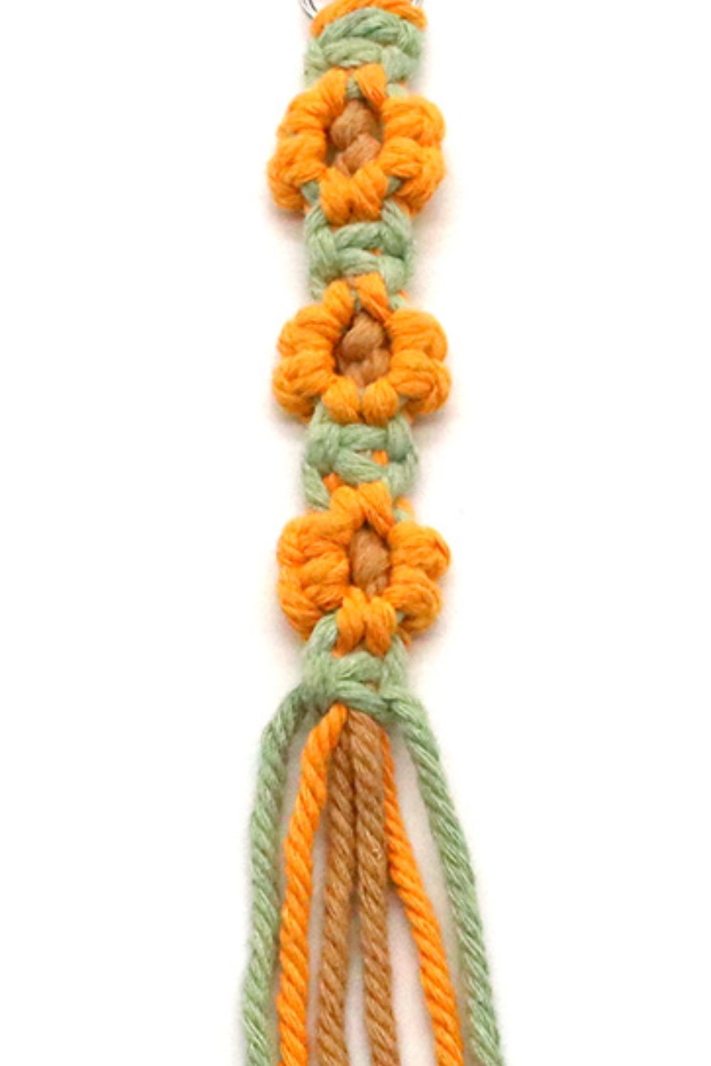Trendsi Cupid Beauty Supplies Keychains 4-Pack Hand-Woven Flower Keychain, Color Varies