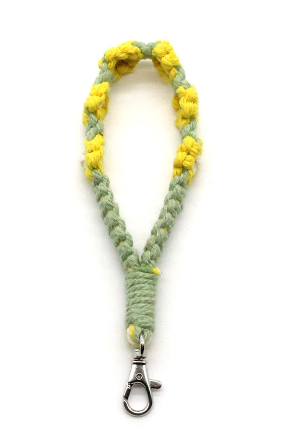Trendsi Cupid Beauty Supplies Keychains 4-Pack Hand-Woven Flower Macrame Wristlet Keychain, Color Varies
