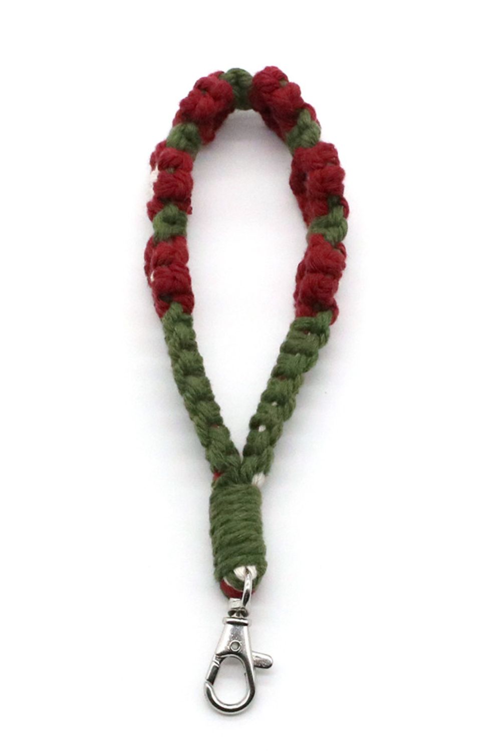 Trendsi Cupid Beauty Supplies Keychains 4-Pack Hand-Woven Flower Macrame Wristlet Keychain, Color Varies