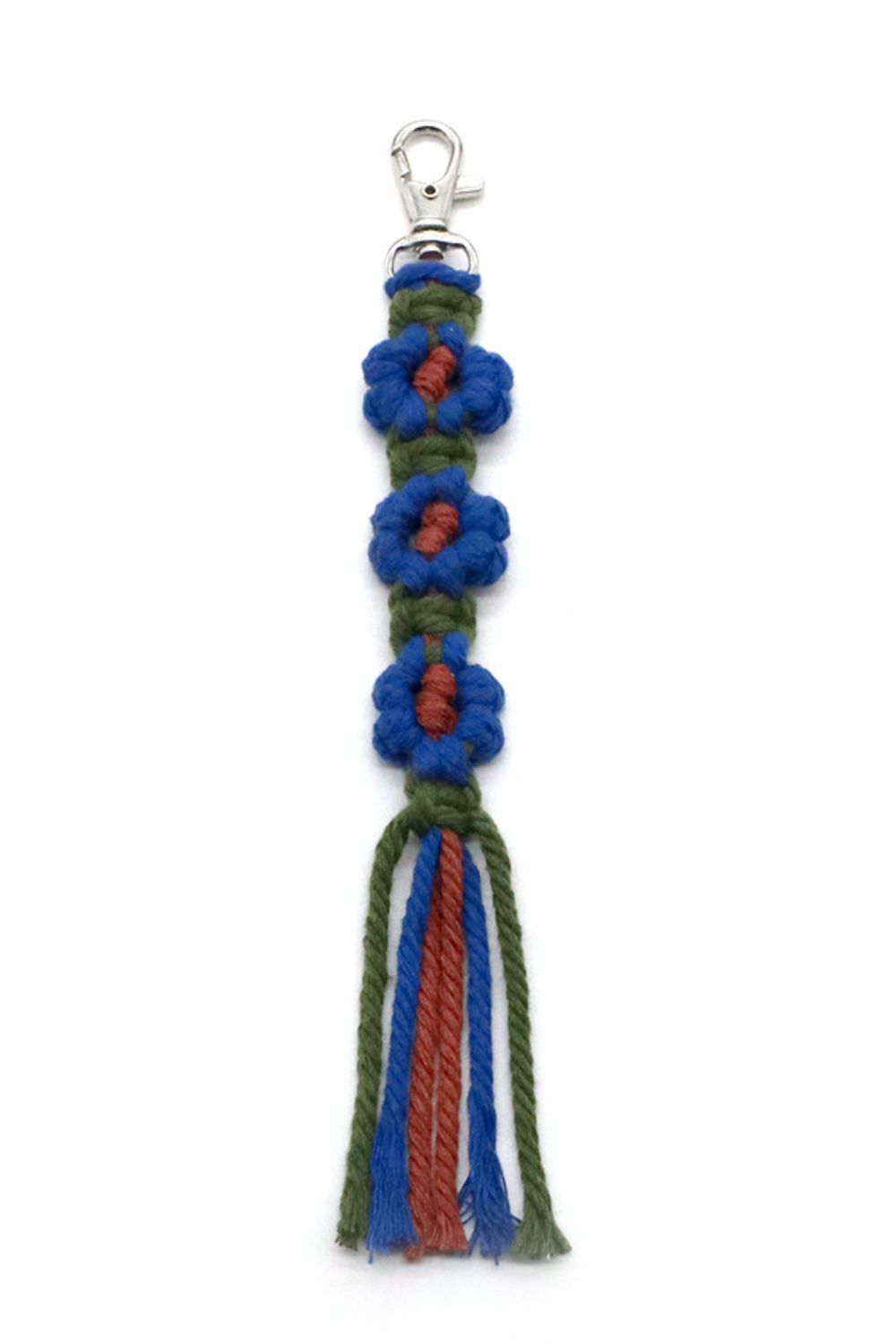 Trendsi Cupid Beauty Supplies Keychains 4-Pack Hand-Woven Flower Keychain, Color Varies
