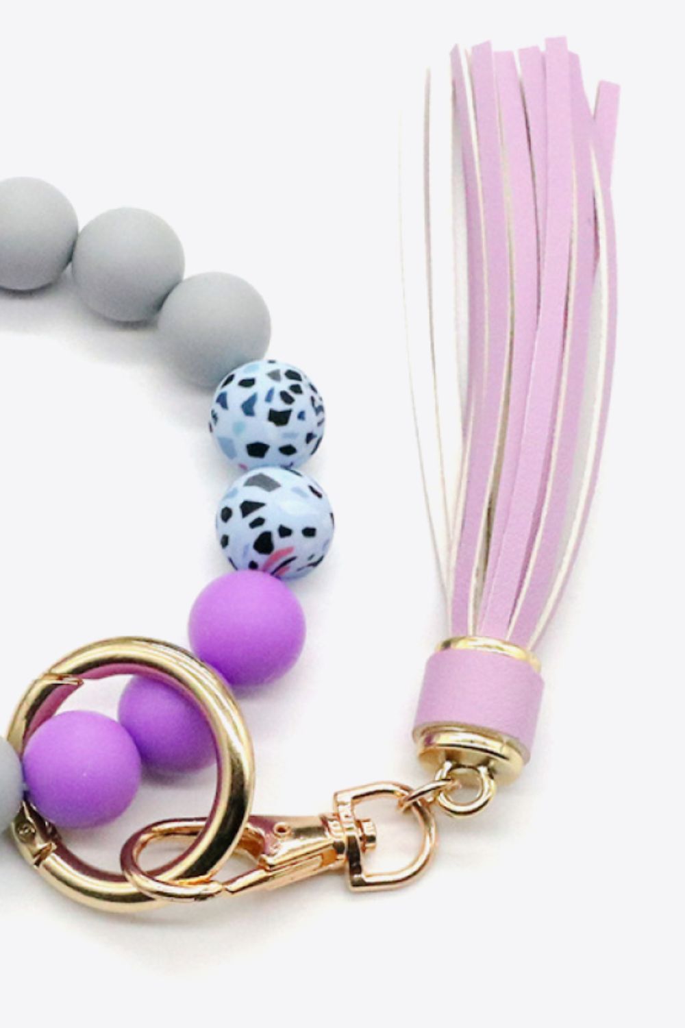 Trendsi Cupid Beauty Supplies Keychains Assorted 2-Pack Multicolored Beaded Tassel Keychain