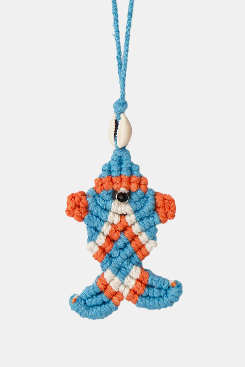 Trendsi Cupid Beauty Supplies Sky Blue / One Size Keychains Cotton Cord Fish Shape Pendant Necklace