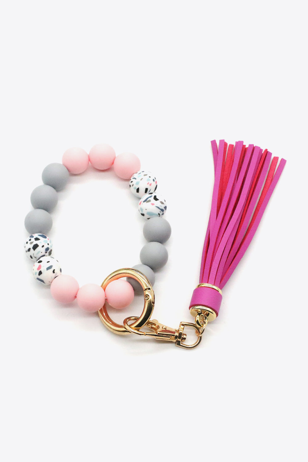Trendsi Cupid Beauty Supplies Hot Pink / One Size Keychains Assorted 2-Pack Multicolored Beaded Tassel Keychain