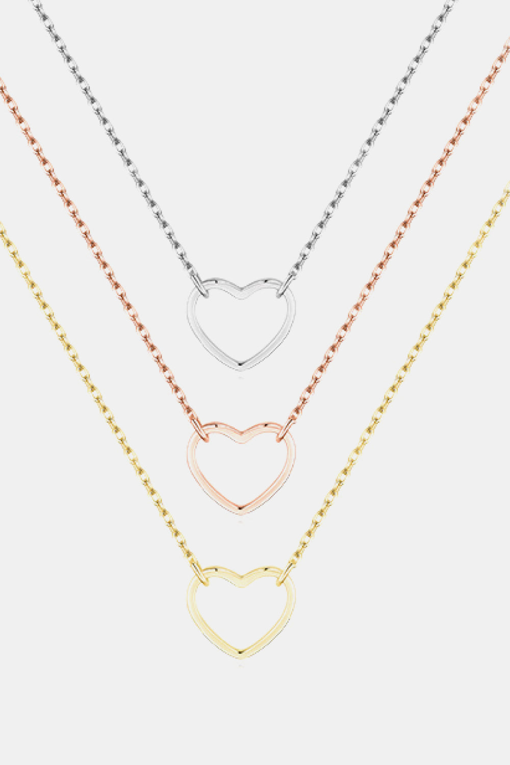 Trendsi Cupid Beauty Supplies Women Necklace 925 Sterling Silver Heart Shape Pendant Necklace