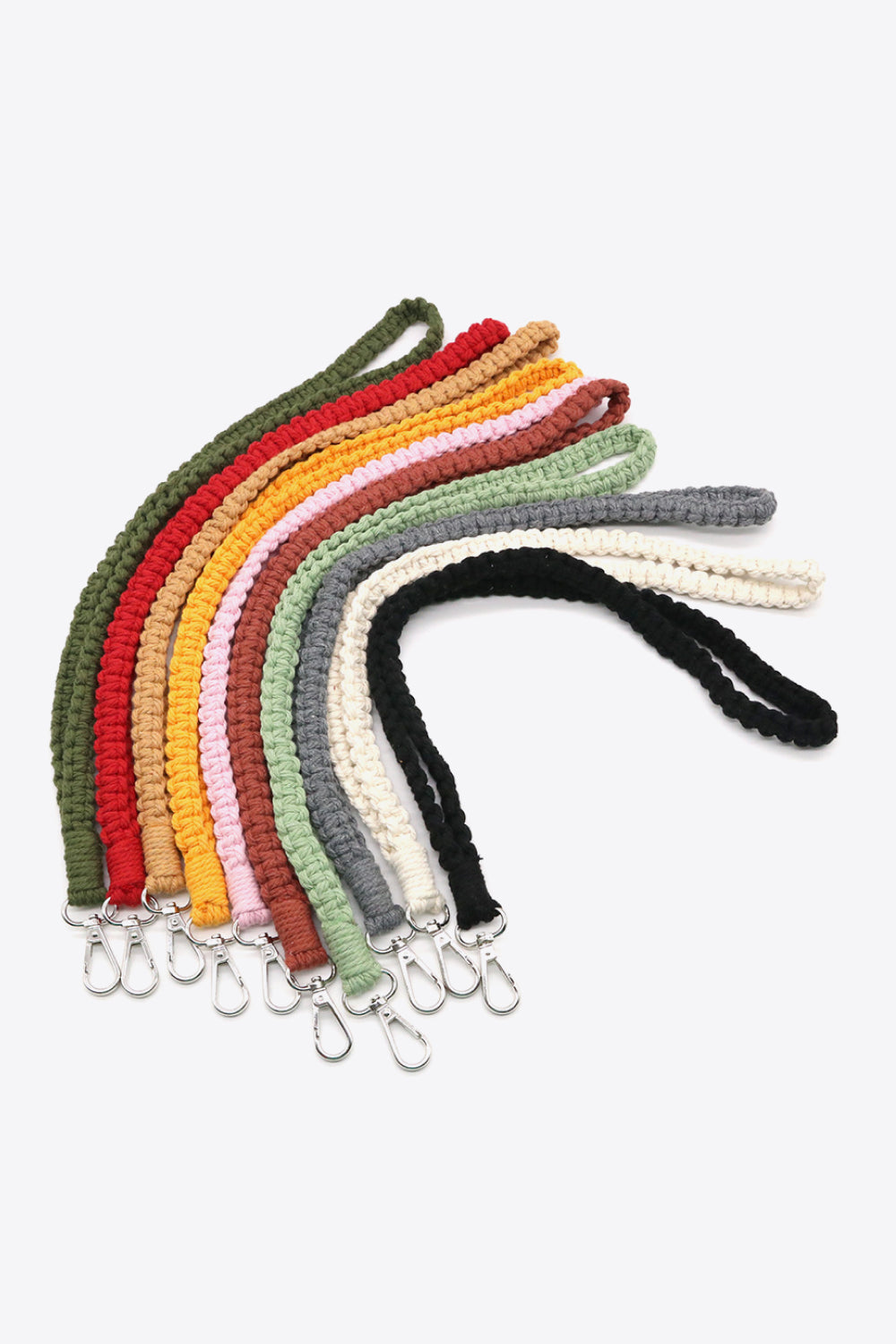 Trendsi Cupid Beauty Supplies Keychains Assorted 2-Pack Hand-Woven Lanyard Keychain