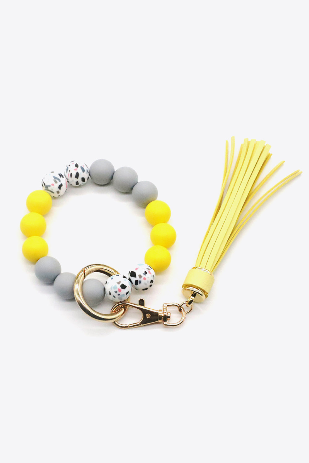 Trendsi Cupid Beauty Supplies Butter Yellow / One Size Keychains Assorted 2-Pack Multicolored Beaded Tassel Keychain