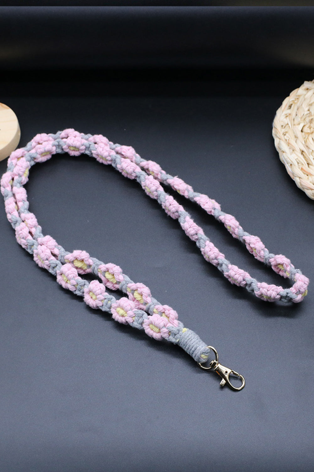 Trendsi Cupid Beauty Supplies Keychains Flower Macrame Phone Lanyard