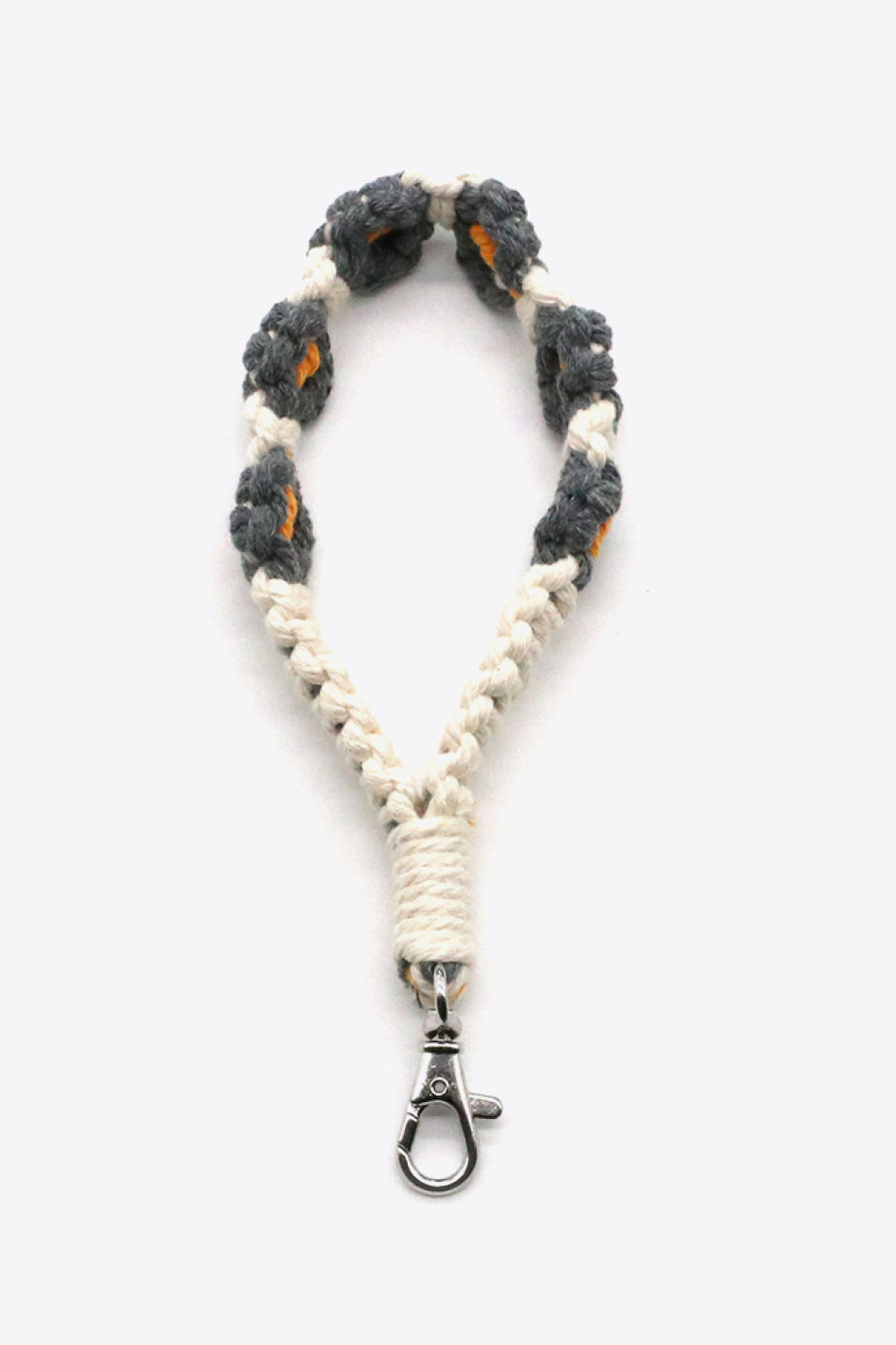 Trendsi Cupid Beauty Supplies Dark Gray / One Size Keychains 4-Pack Hand-Woven Flower Macrame Wristlet Keychain, Color Varies