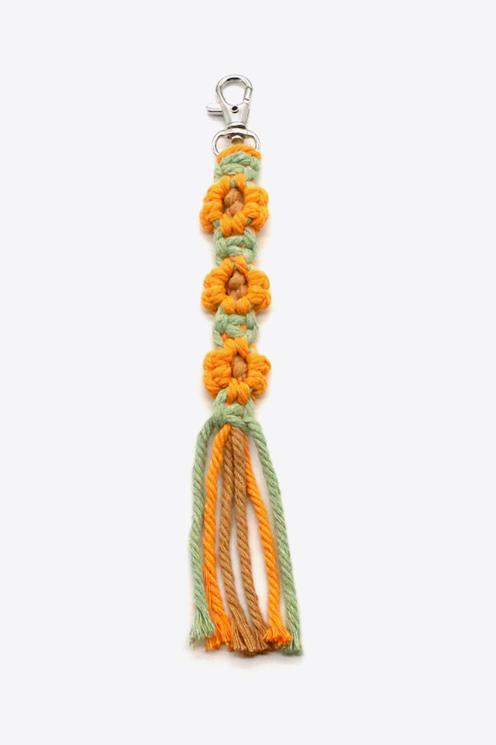 Trendsi Cupid Beauty Supplies Tangerine / One Size Keychains 4-Pack Hand-Woven Flower Keychain, Color Varies
