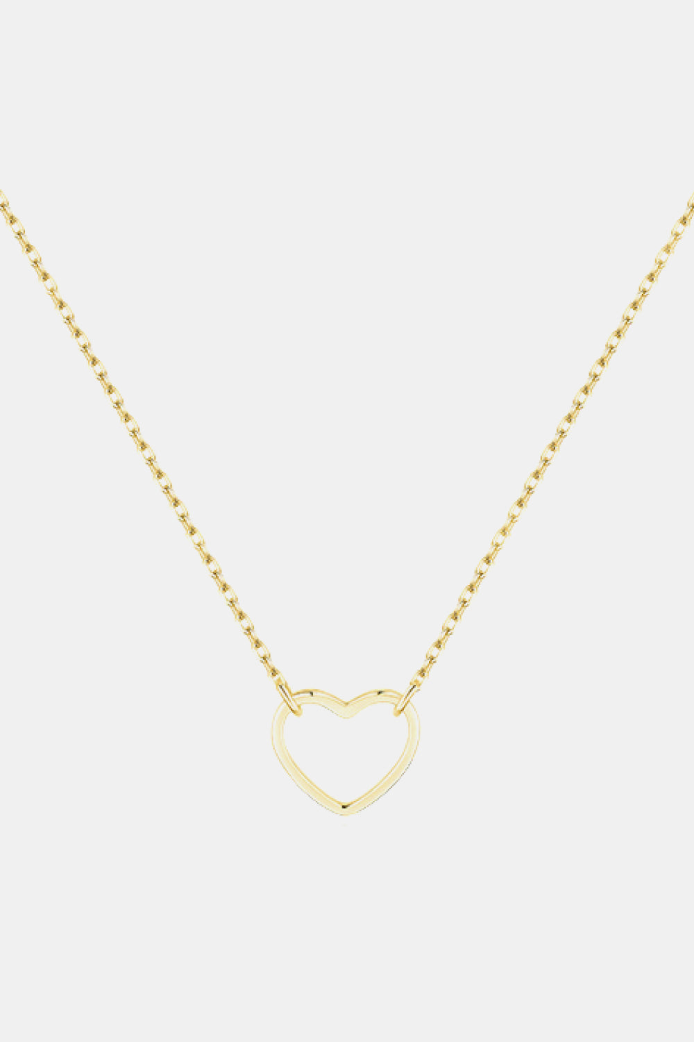 Trendsi Cupid Beauty Supplies Gold / One Size Women Necklace 925 Sterling Silver Heart Shape Pendant Necklace