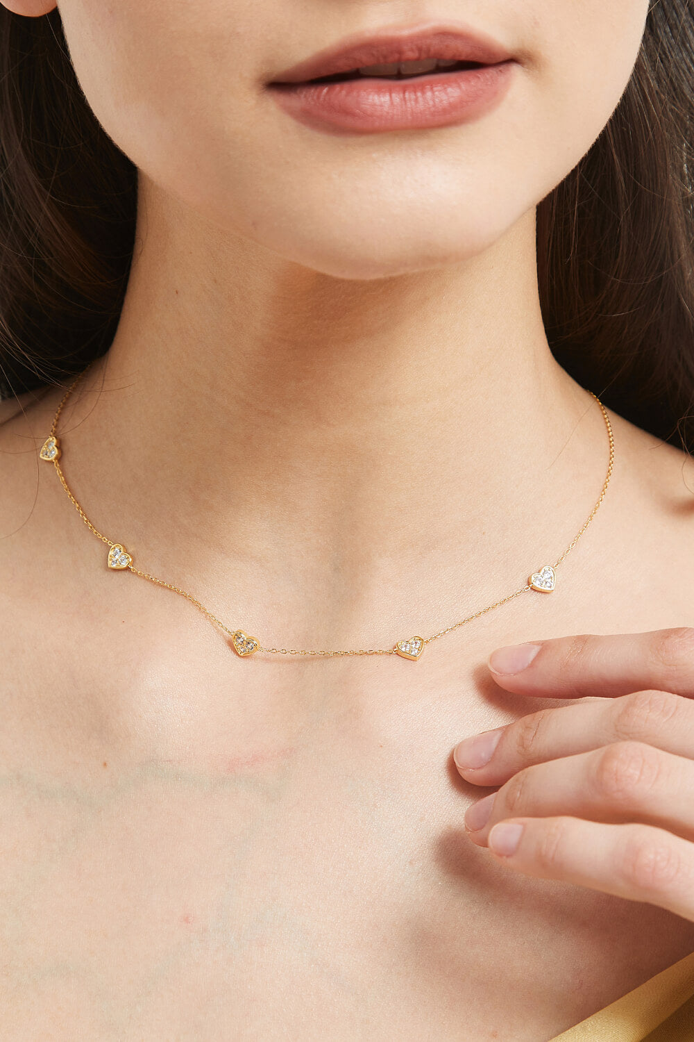 Trendsi Cupid Beauty Supplies Inlaid Zircon Heart Necklace
