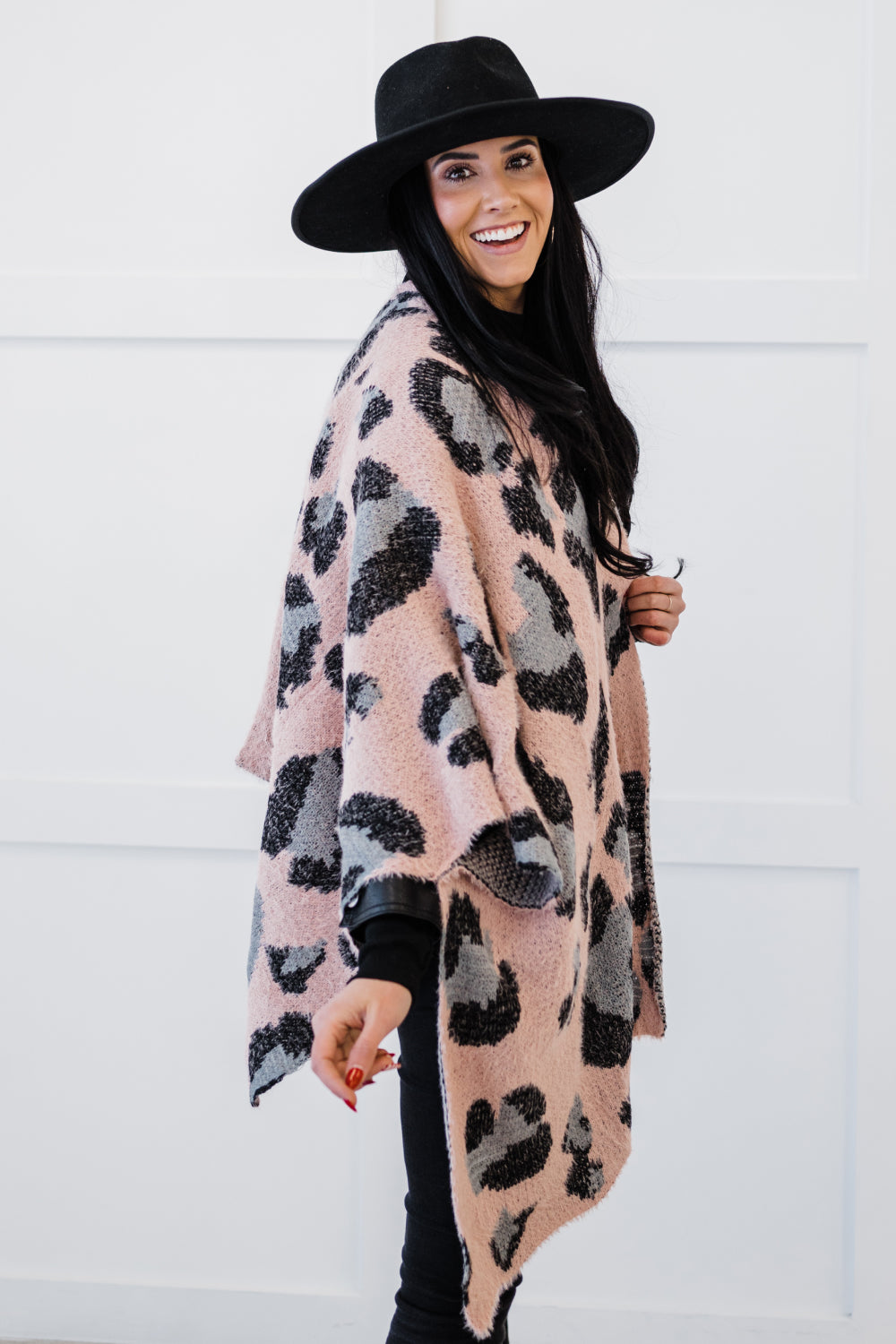 Justin Taylor Leopard Print Side Slit High-Low Cardigan - Cupid Beauty Supplies
