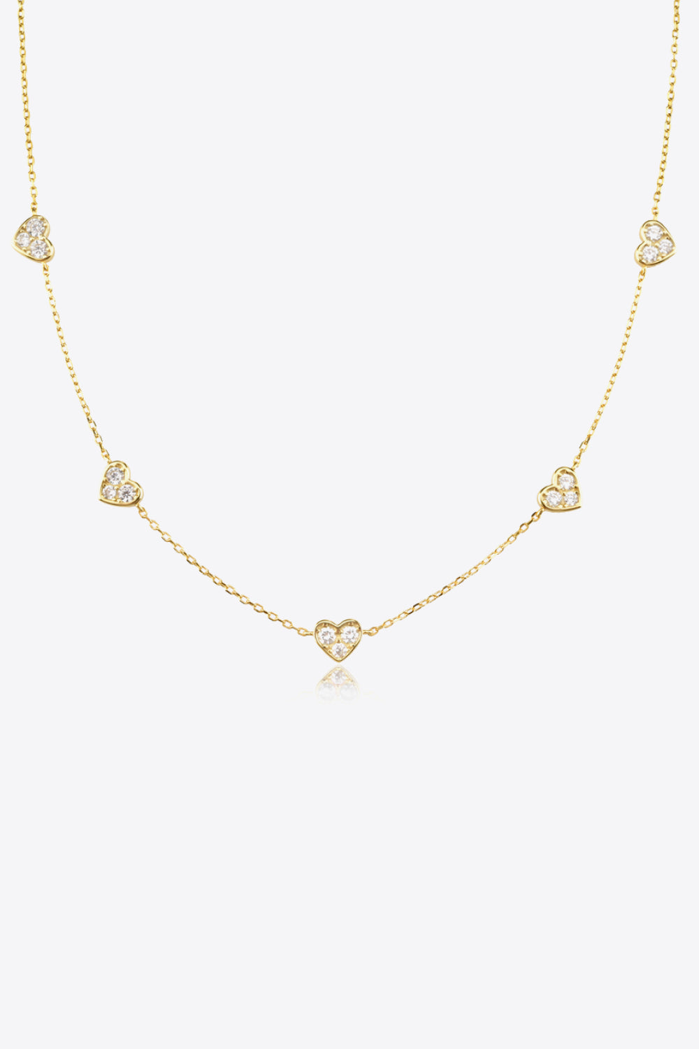 Trendsi Cupid Beauty Supplies White / One Size Inlaid Zircon Heart Necklace