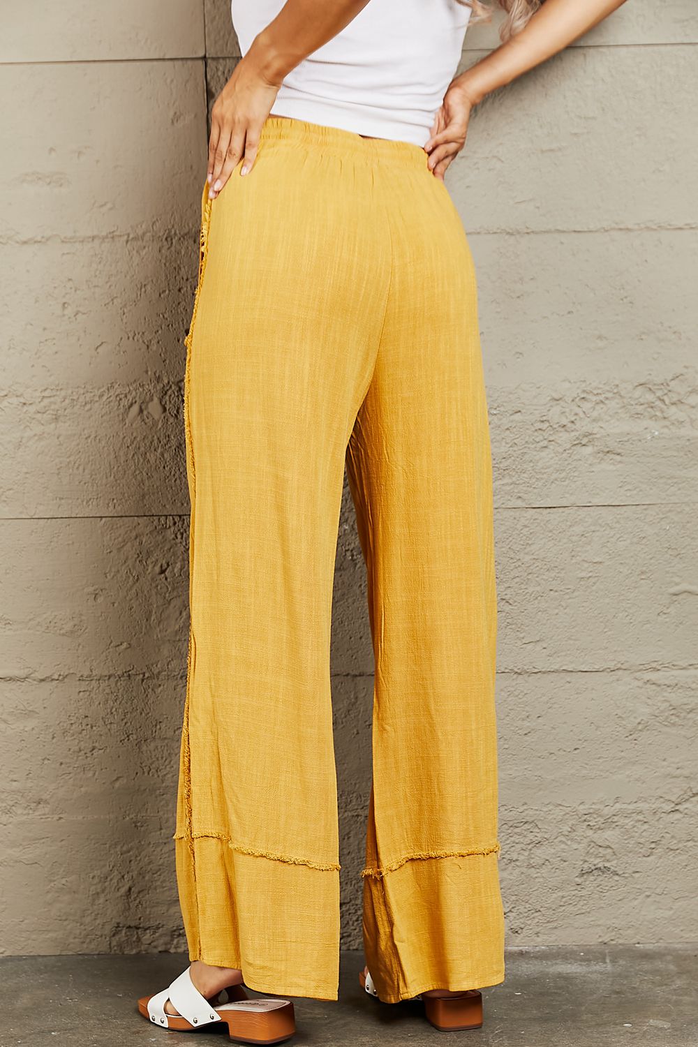 Trendsi Cupid Beauty Supplies Women Pants HEYSON Love Me Full Size Mineral Wash Wide Leg Pants