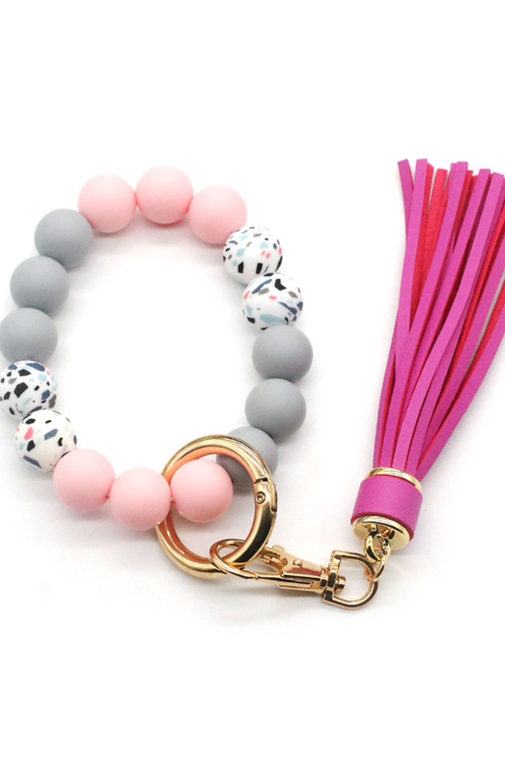Trendsi Cupid Beauty Supplies Keychains Assorted 2-Pack Multicolored Beaded Tassel Keychain