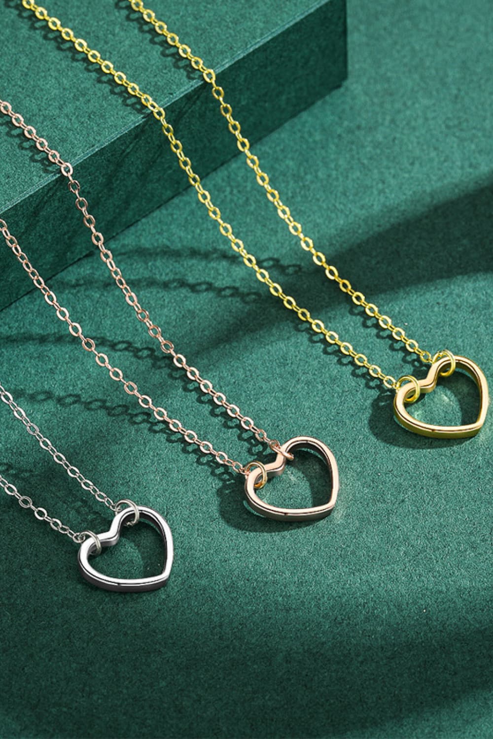 Trendsi Cupid Beauty Supplies Women Necklace 925 Sterling Silver Heart Shape Pendant Necklace