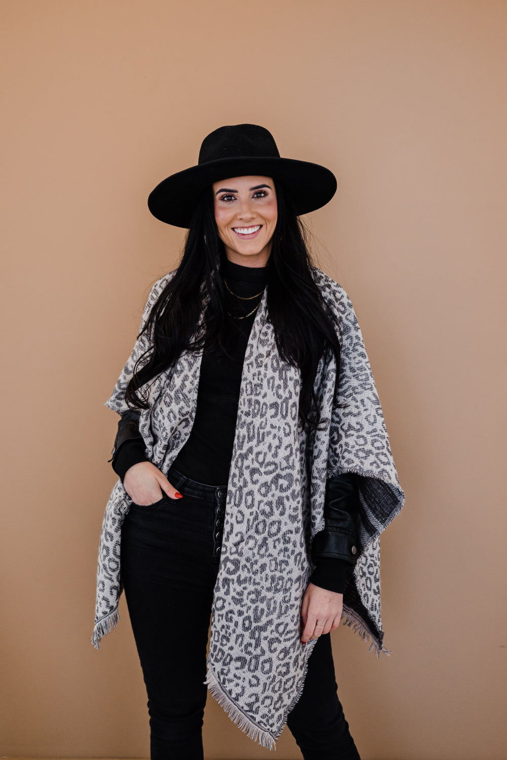 Justin Taylor Leopard Print Reversible Open Front Cardigan - Cupid Beauty Supplies