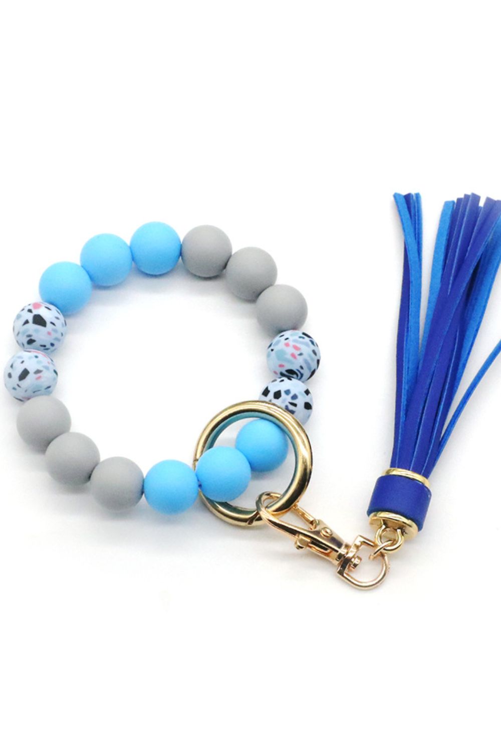 Trendsi Cupid Beauty Supplies Keychains Assorted 2-Pack Multicolored Beaded Tassel Keychain