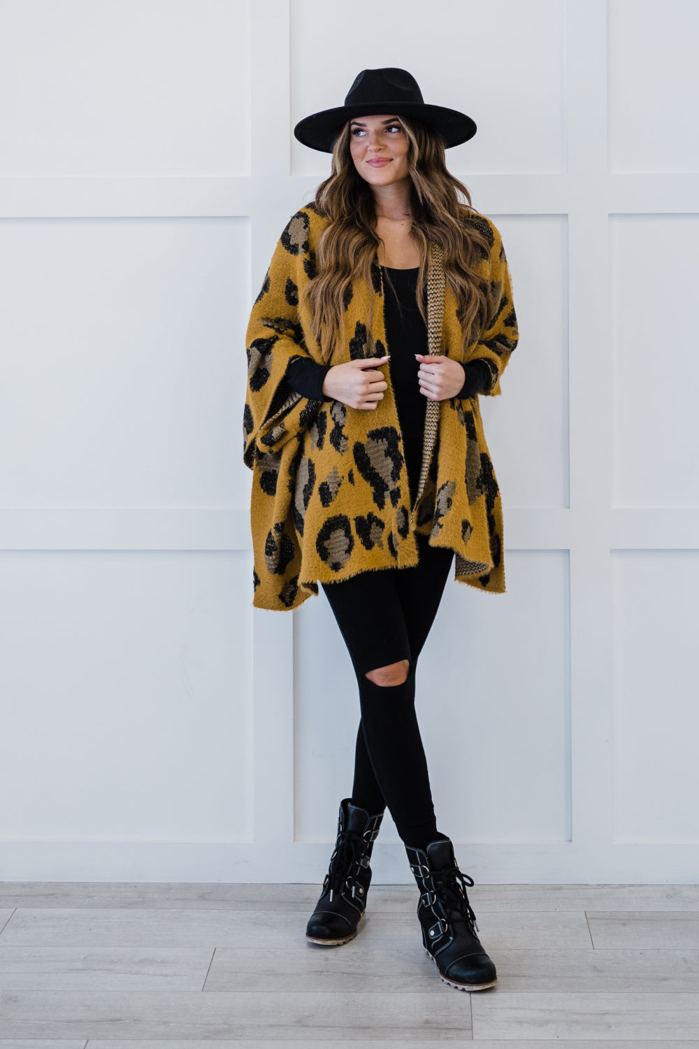 Justin Taylor Leopard Print Handkerchief Hem Cardigan - Cupid Beauty Supplies