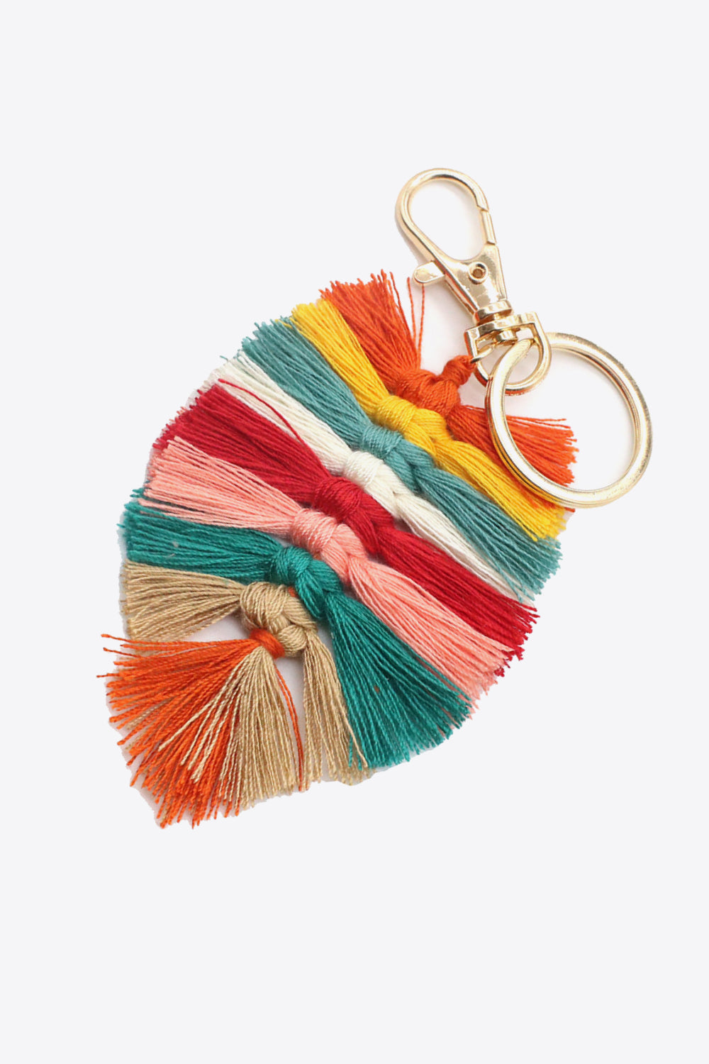 Trendsi Cupid Beauty Supplies Keychains Assorted 4-Pack Leaf Shape Fringe Keychain