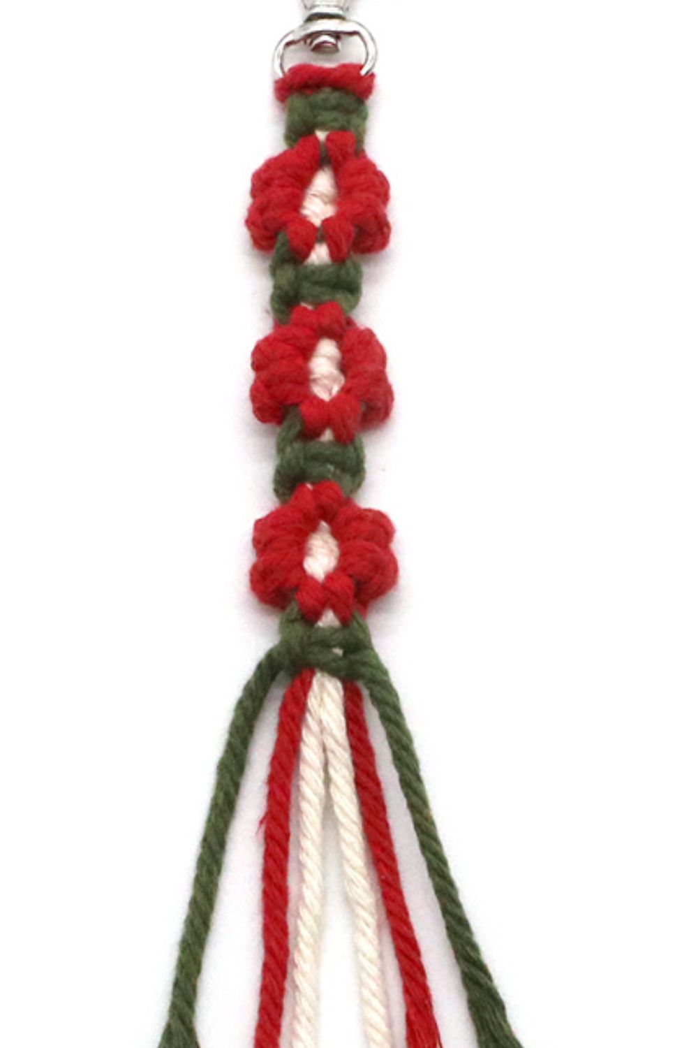 Trendsi Cupid Beauty Supplies Keychains 4-Pack Hand-Woven Flower Keychain, Color Varies