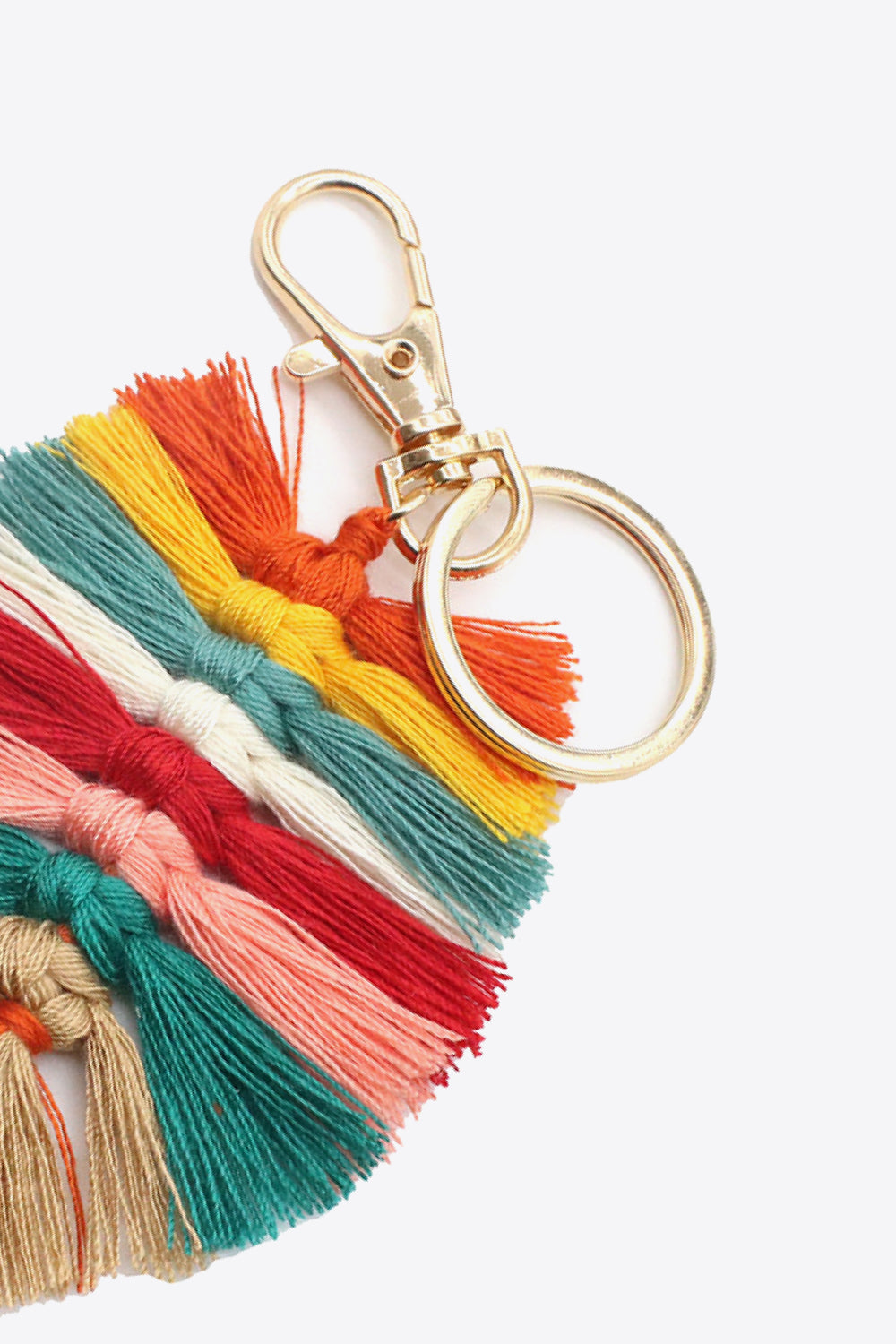 Trendsi Cupid Beauty Supplies Keychains Assorted 4-Pack Leaf Shape Fringe Keychain