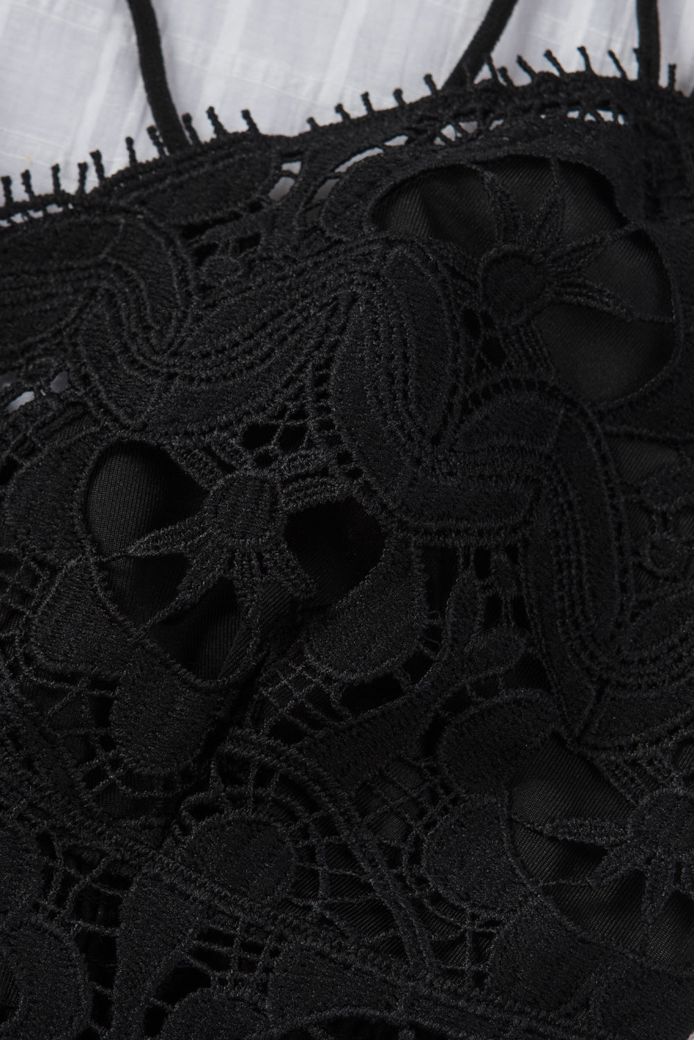Trendsi Cupid Beauty Supplies Woman Bra Smocked Eyelash Trim Lace Bralette