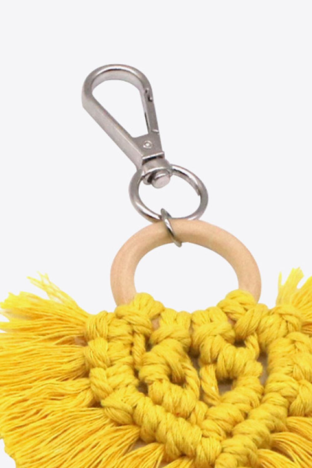 Trendsi Cupid Beauty Supplies Keychains Assorted 4-Pack Heart-Shaped Macrame Fringe Keychain