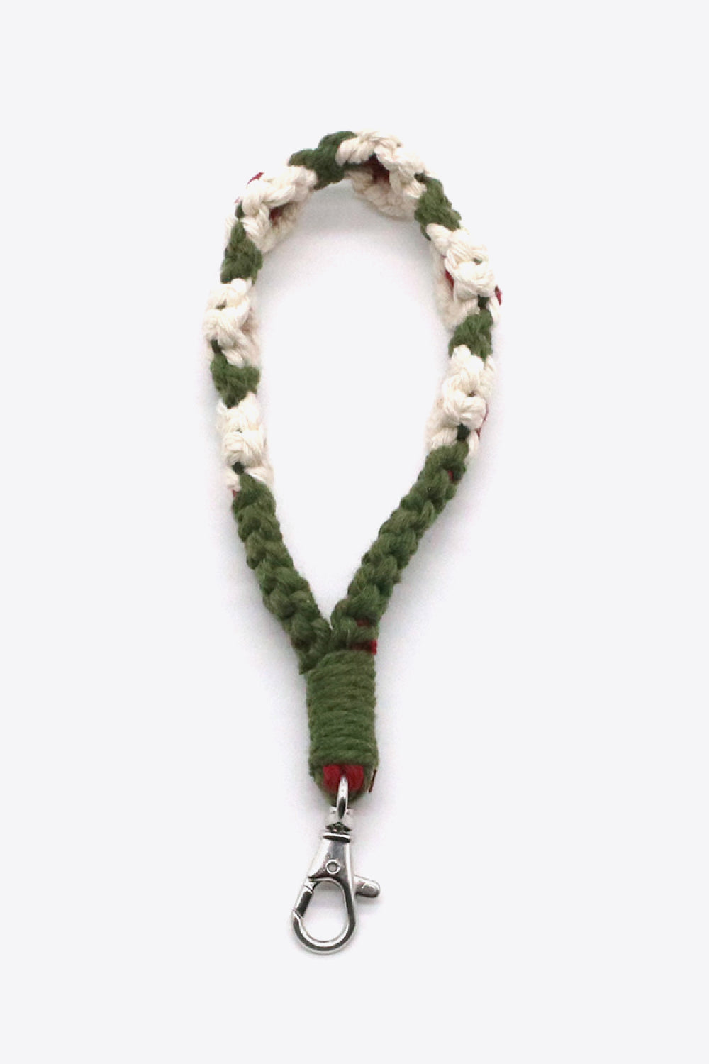 Trendsi Cupid Beauty Supplies Ivory / One Size Keychains 4-Pack Hand-Woven Flower Macrame Wristlet Keychain, Color Varies
