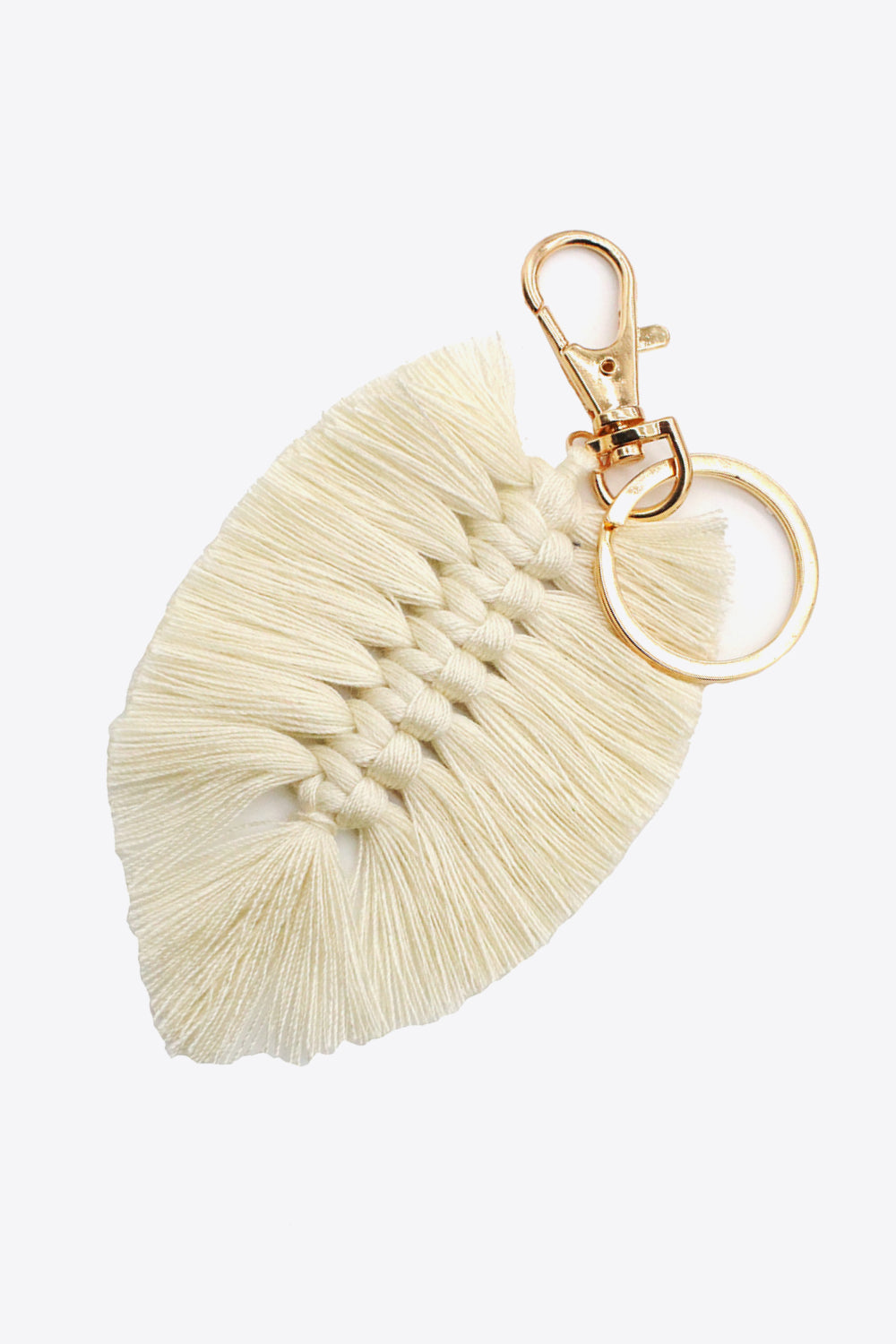 Trendsi Cupid Beauty Supplies Keychains Assorted 4-Pack Leaf Shape Fringe Keychain