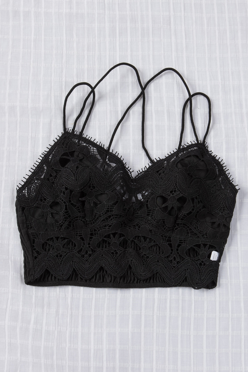 Trendsi Cupid Beauty Supplies Woman Bra Smocked Eyelash Trim Lace Bralette
