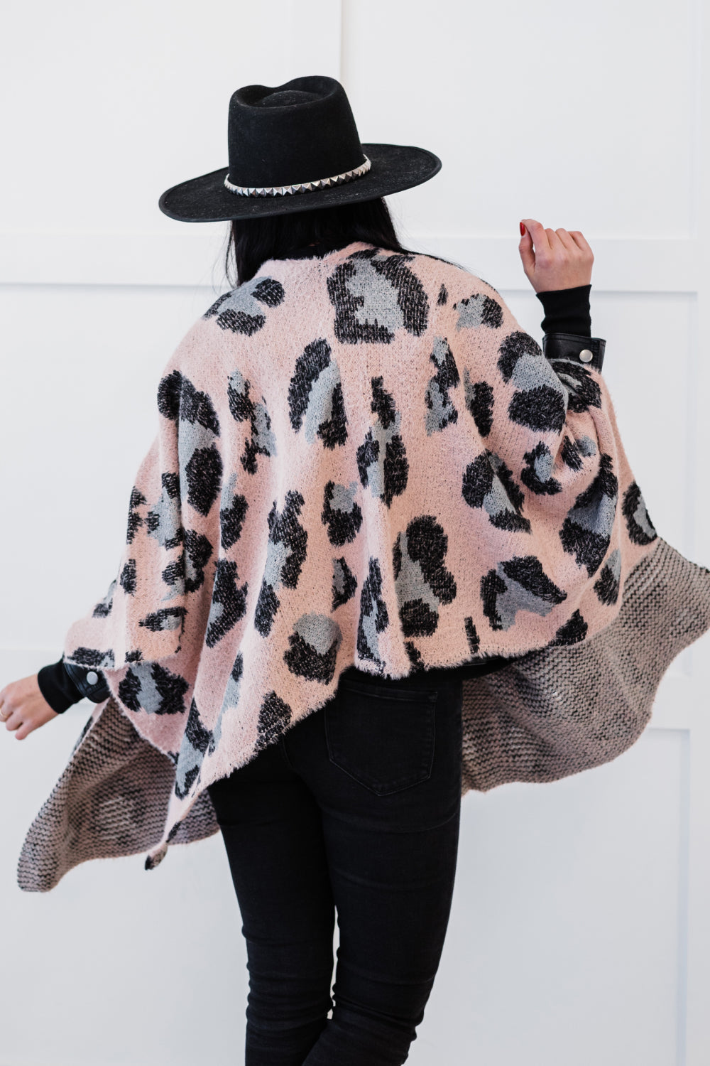 Justin Taylor Leopard Print Side Slit High-Low Cardigan - Cupid Beauty Supplies