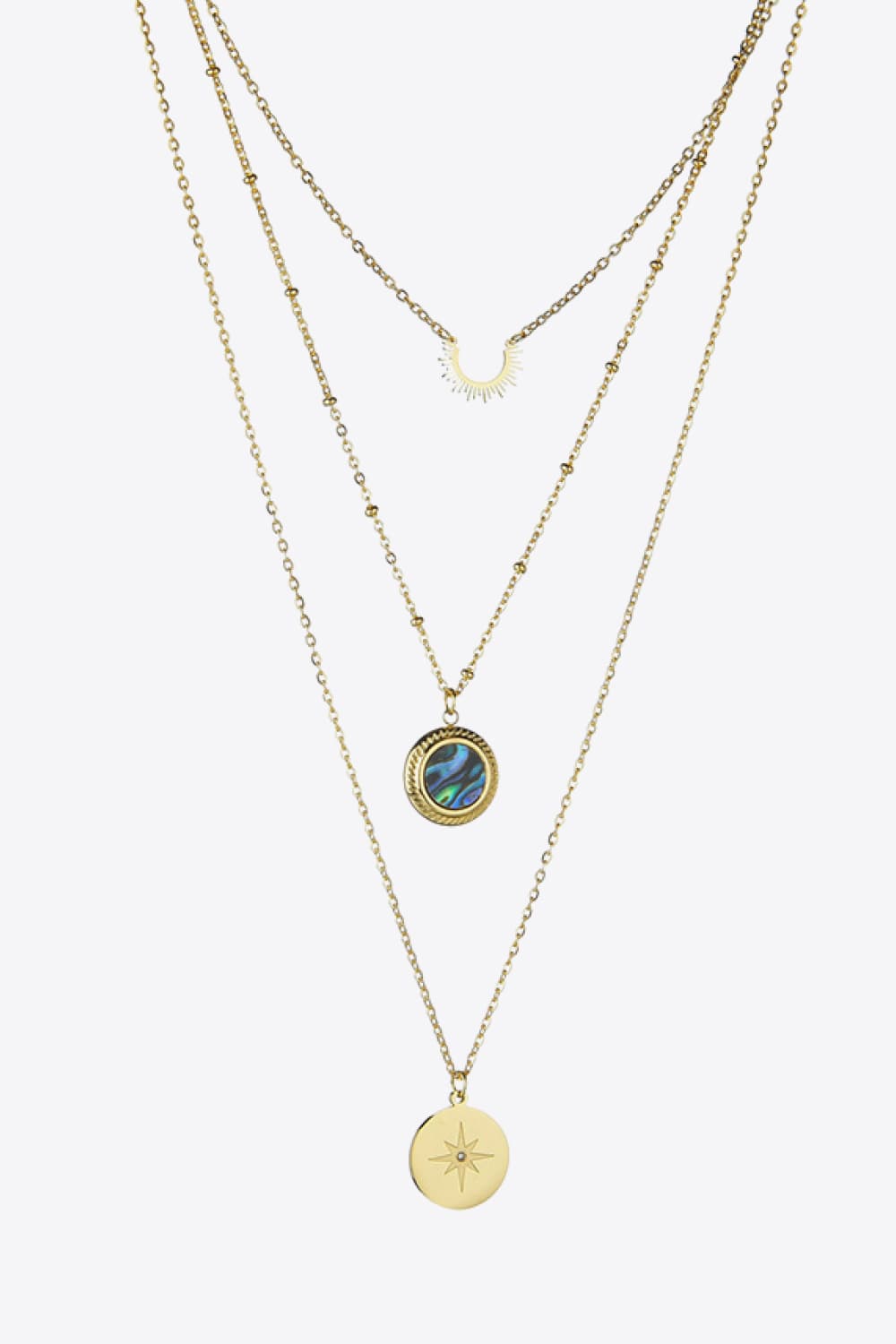 Trendsi Cupid Beauty Supplies Gold / One Size Women Necklace Triple-Layered Stainless Steel Necklace