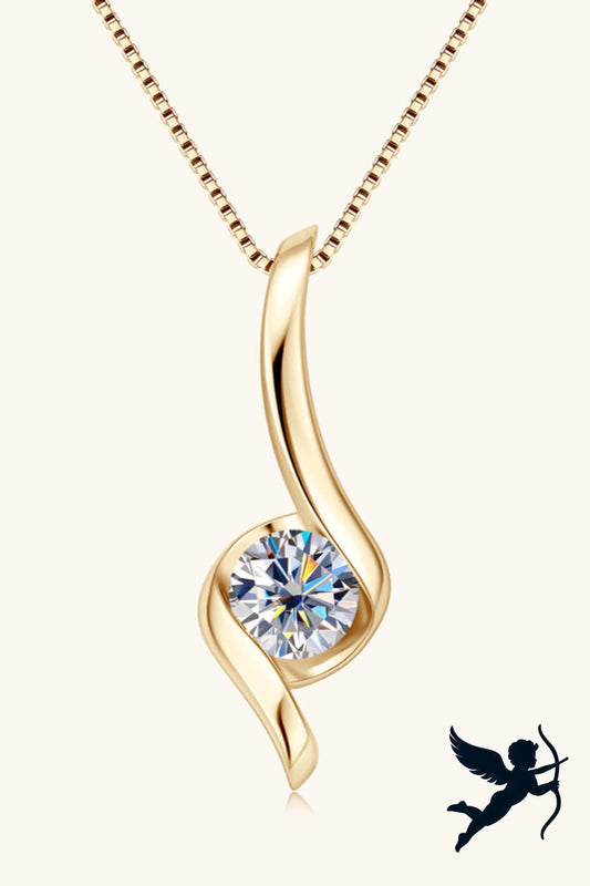 Trendsi Cupid Beauty Supplies Gold / One Size Women Necklace Carat Moissanite 925 Sterling Silver Necklace