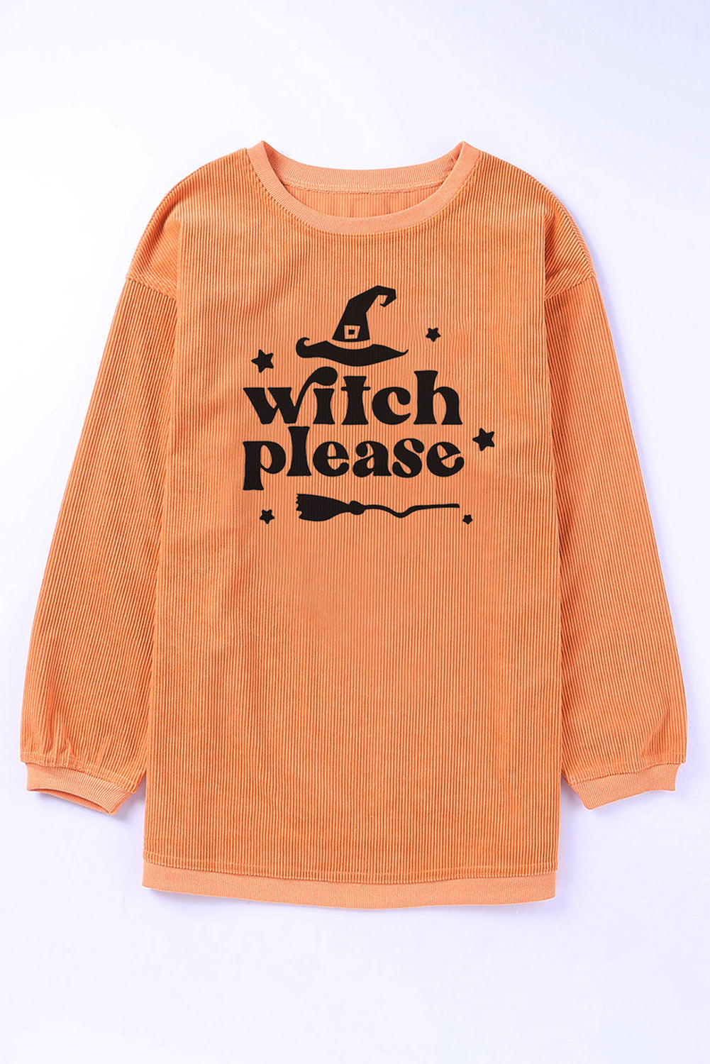 Halloweem WITCH PLEASE Graphic Dropped Shoulder Sweatshirt