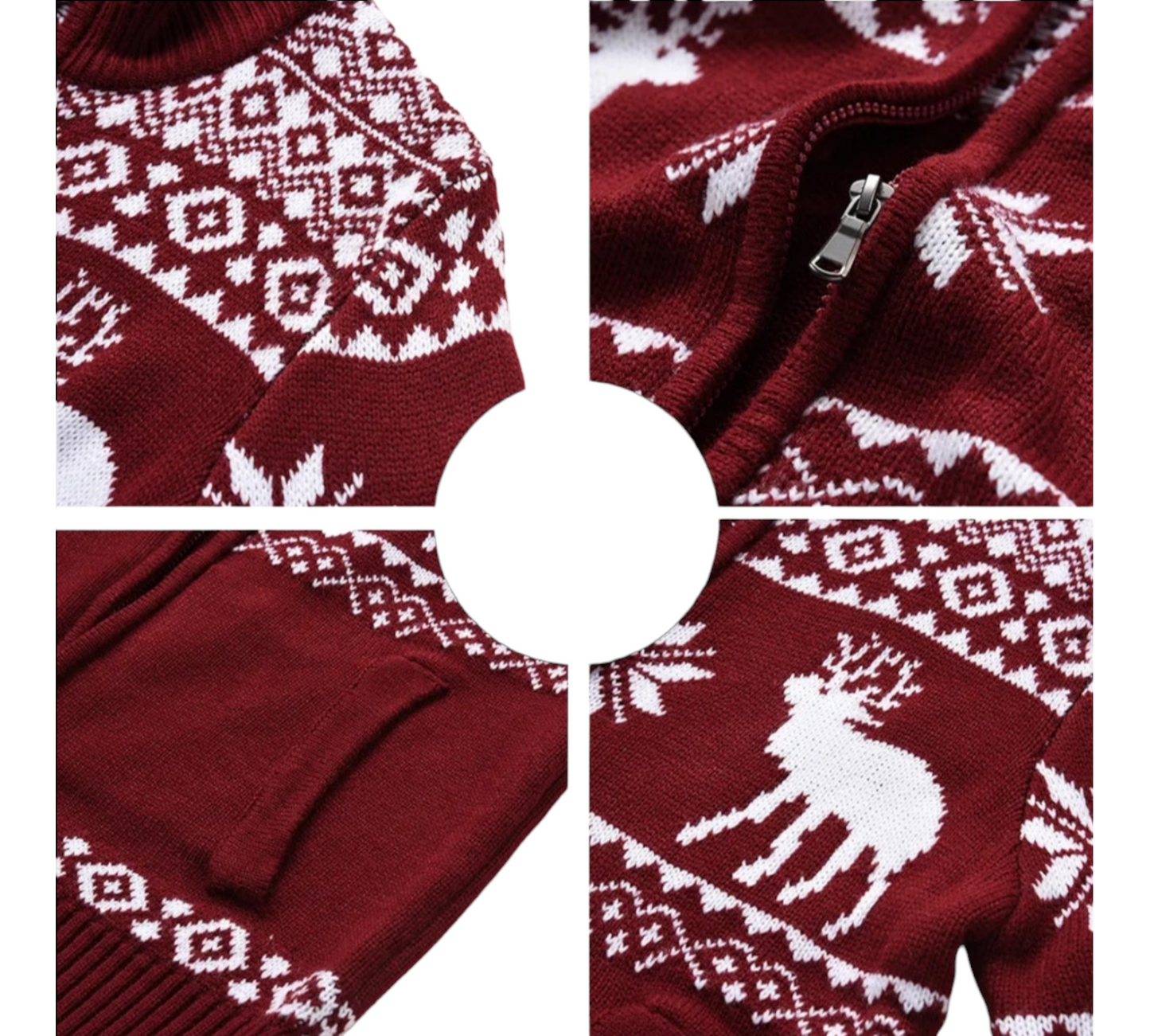 Stylish Men's Christmas Sweater Jacket for Autumn and Winter