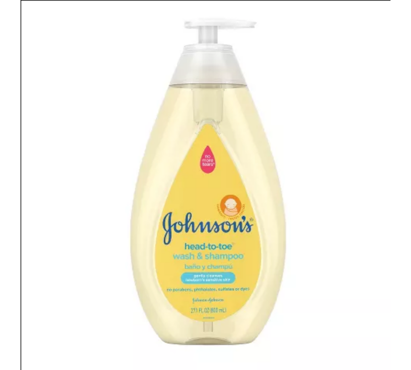 Johnson's Head-To-Toe Gentle Baby Body Wash & Shampoo For Sensitive Skin - 27.1 fl oz