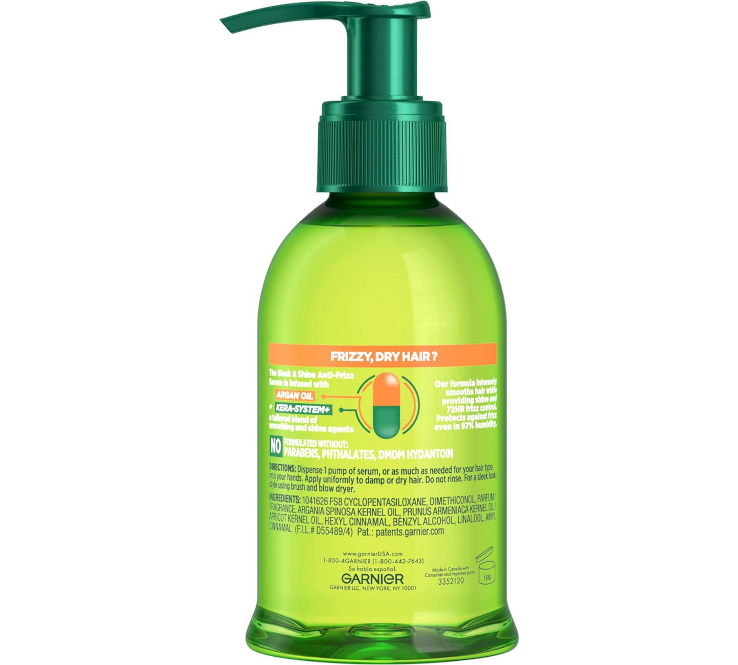 Garnier Fructis Sleek & Shine Anti-Frizz Serum - 5.1 fl oz