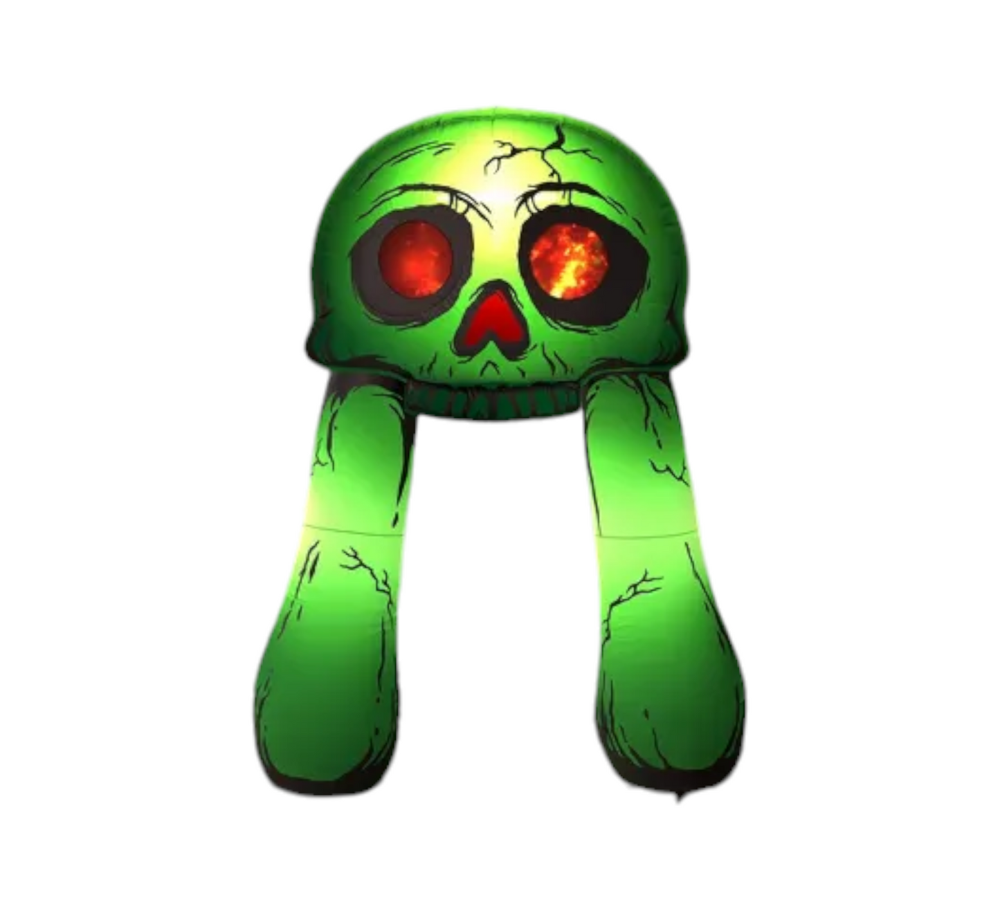 11' LED Skull Archway Inflatable Halloween Projection Decoration Green - Hyde & EEK! Boutique