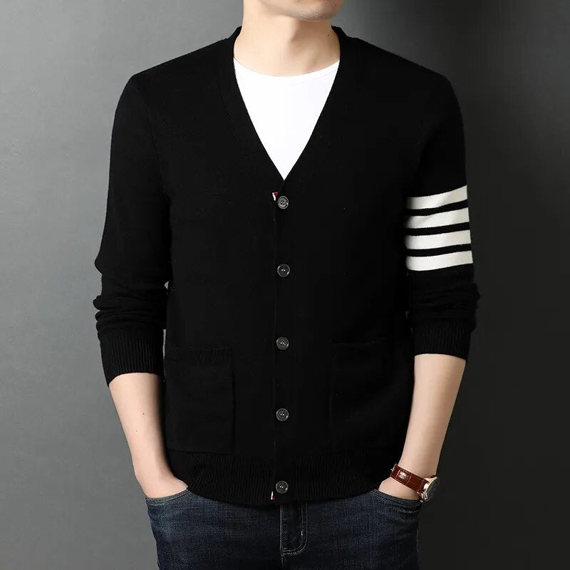 Stylish Men's Knitted Cardigan for Autumn-Winter