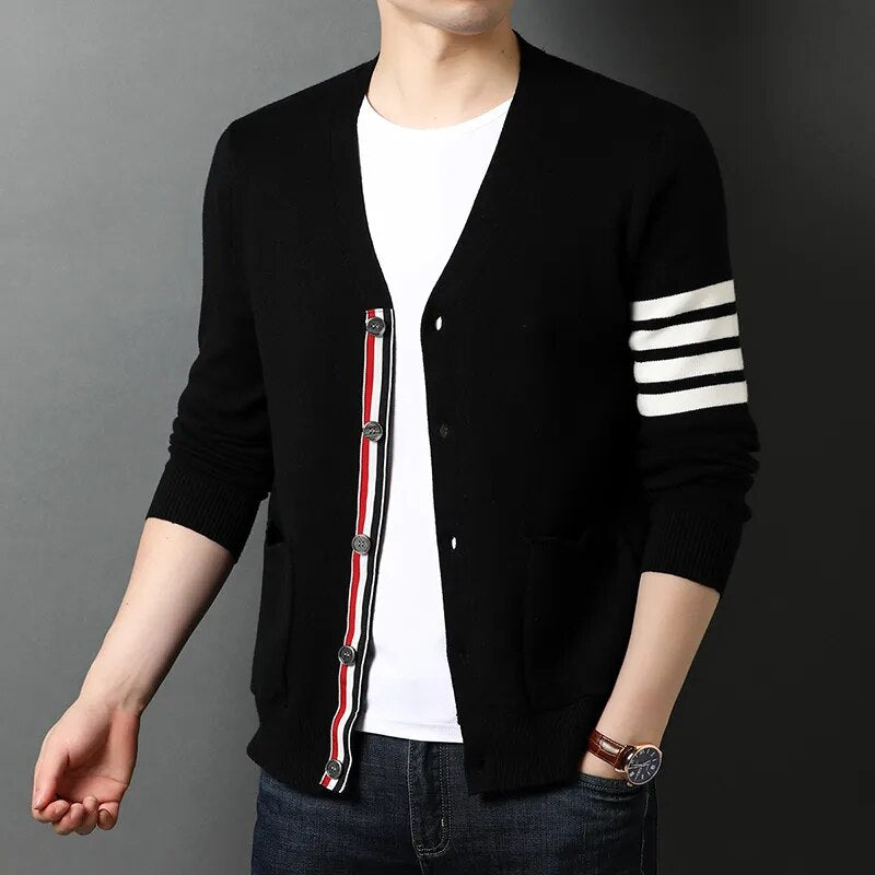 Stylish Men's Knitted Cardigan for Autumn-Winter