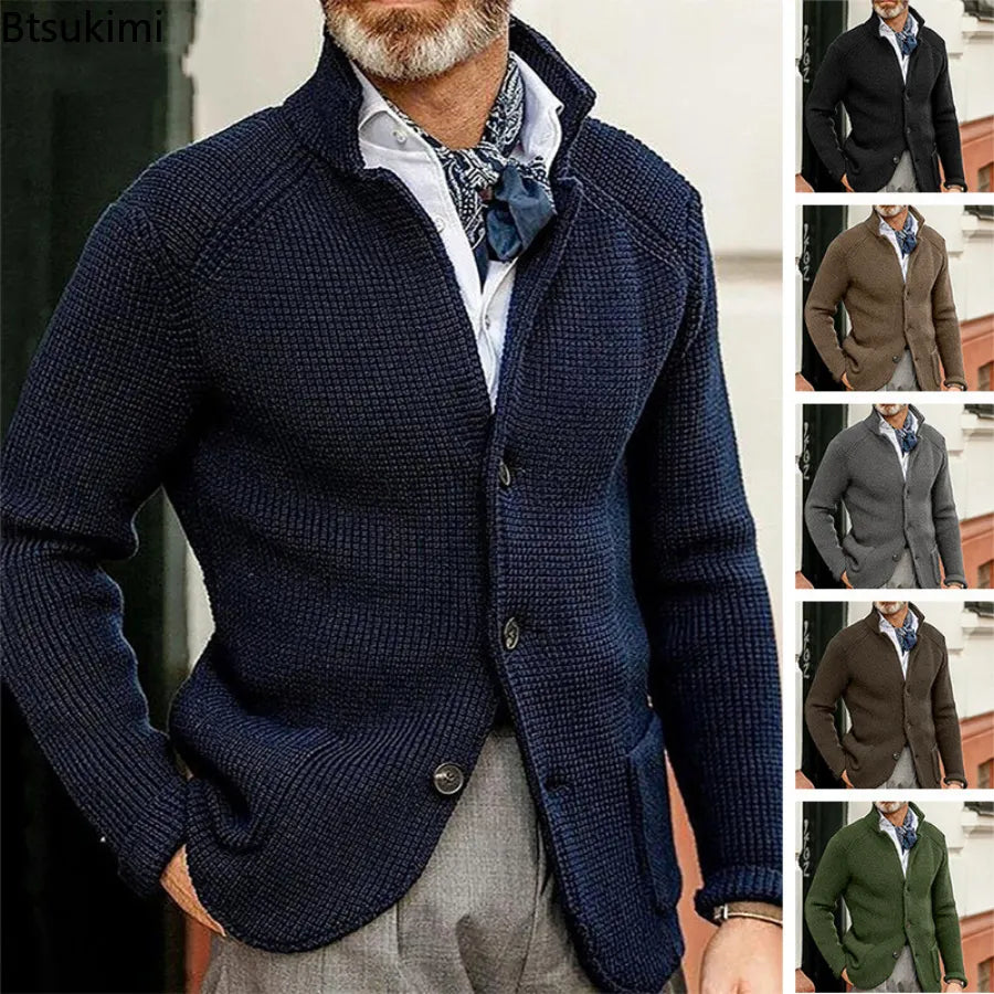 Men's Warm Knitted Cardigan Jacket
