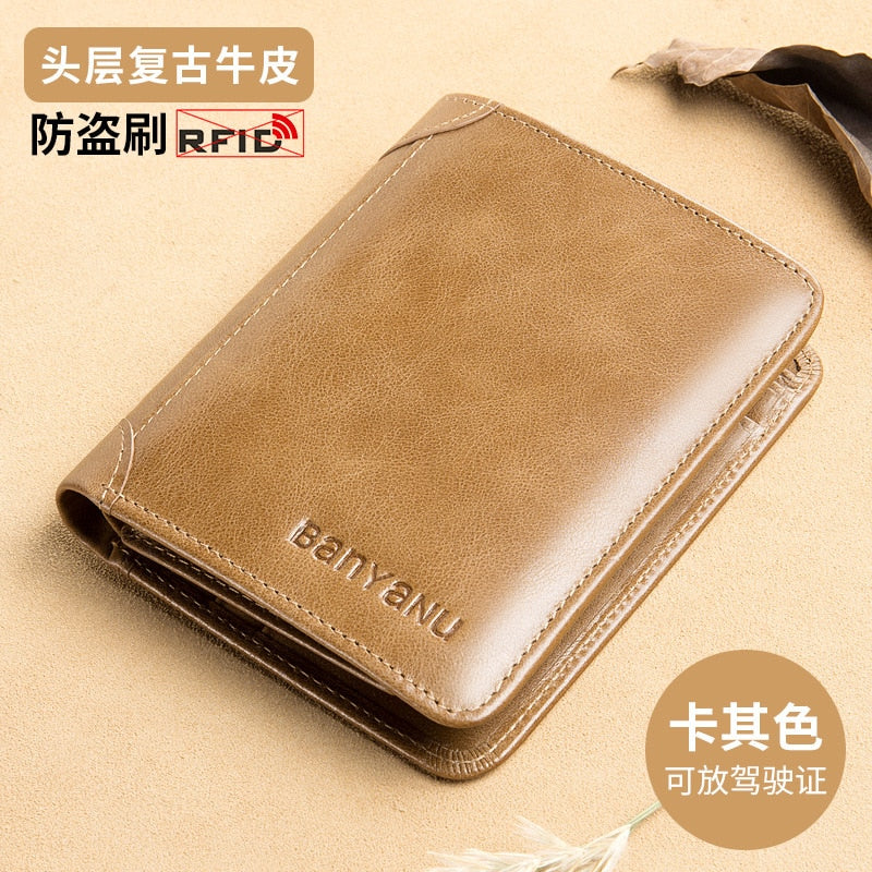 Cupid Beauty Supplies Cupid Beauty Supplies C Men Wallets BANYANU AGenuine Leather Wallets