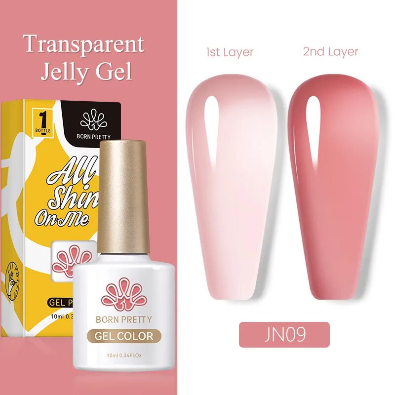 Cupid Beauty Supplies Cupid Beauty Supplies Jelly JN09 Gel Nail Polish Born Pretty 15ml Dehydrator Gel Polish - No UV/LED Needed