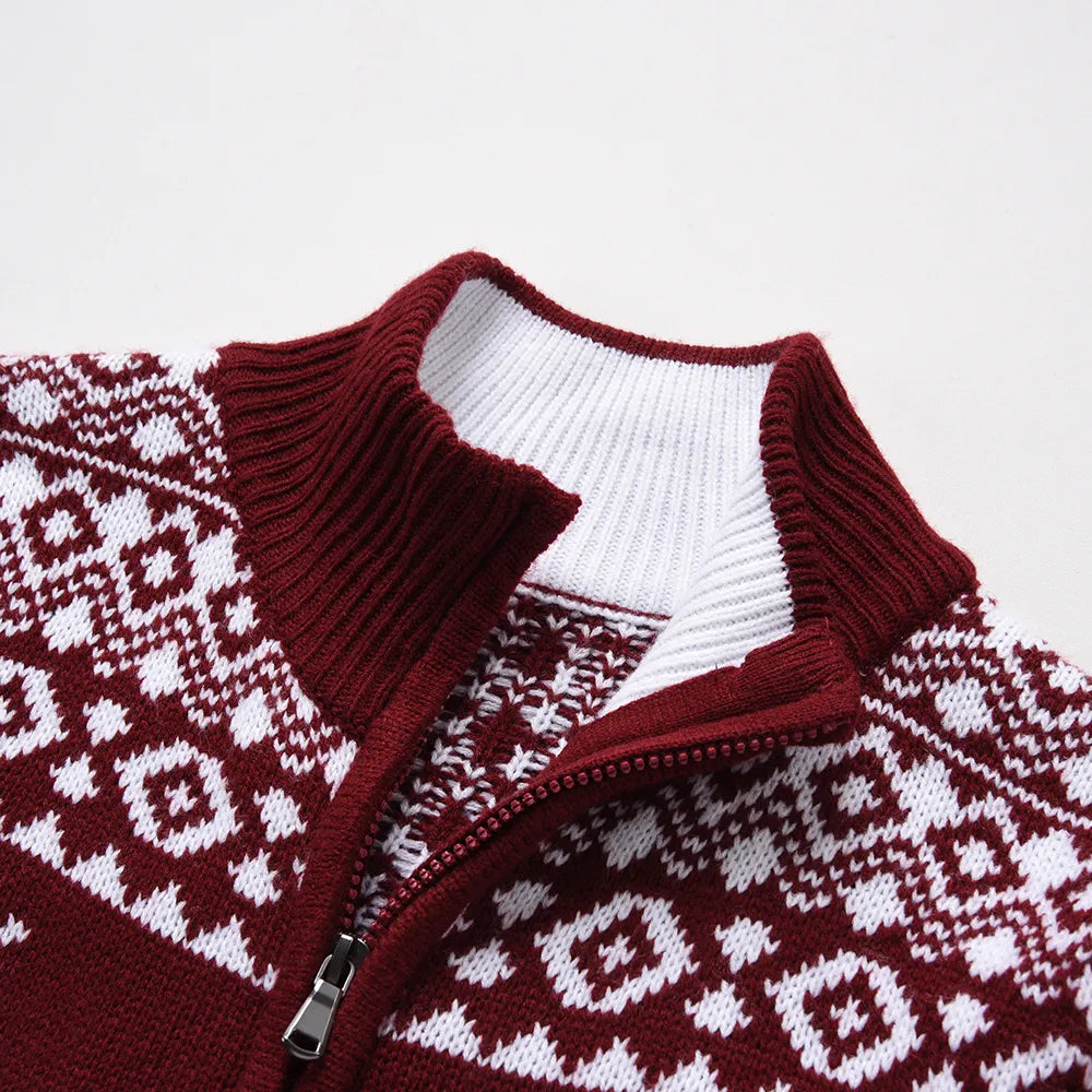 Stylish Men's Christmas Sweater Jacket for Autumn and Winter
